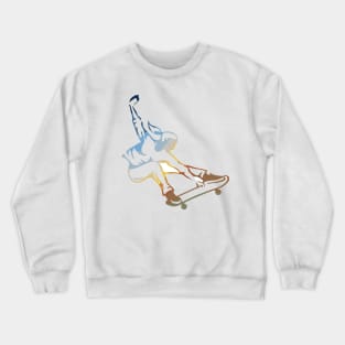 Skater Girl in Vintage Crewneck Sweatshirt